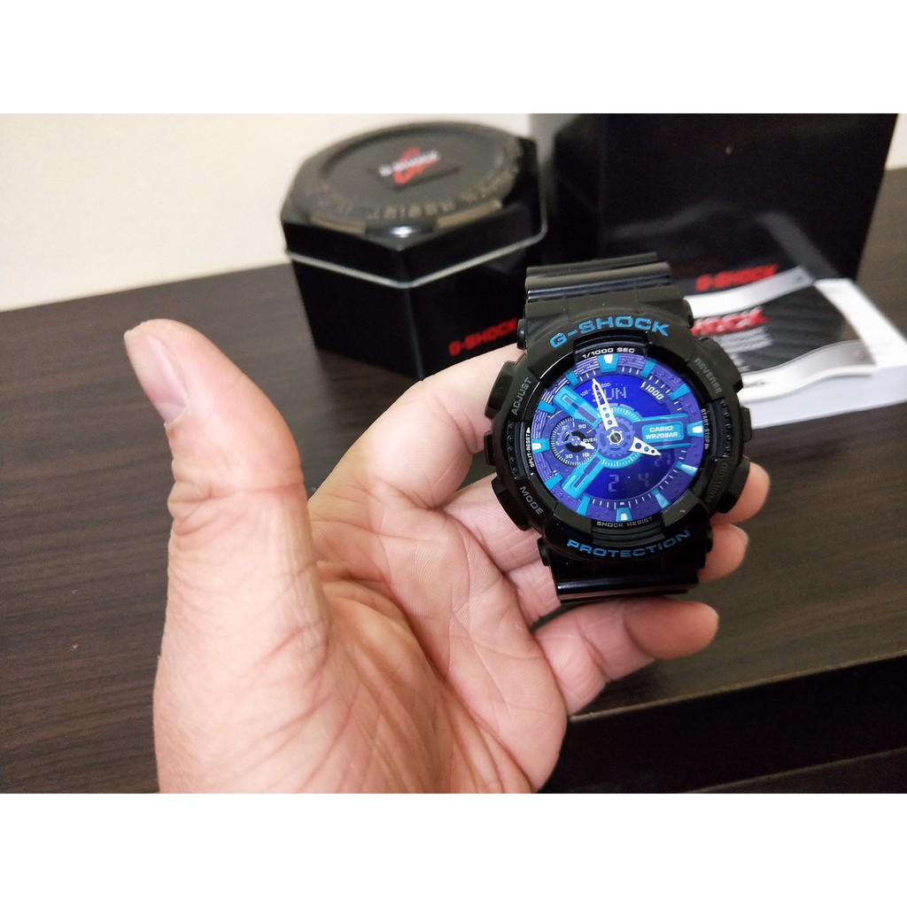 (二手) G-SHOCK GA-110HC系列腕錶-藍X黑(GA-110HC-1A)
