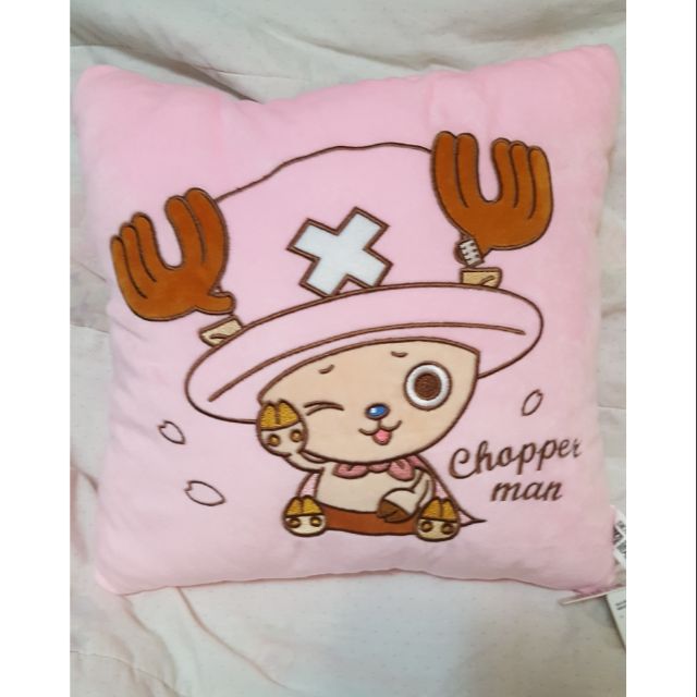 正版 海賊王 航海王 喬巴 電繡方枕 抱枕 12英吋 出清