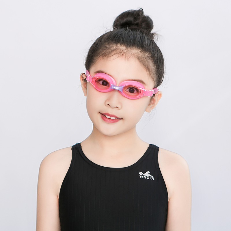 新款正品Yingfa英發兒童泳鏡 專業 女童 男童一體防水防霧游泳鏡