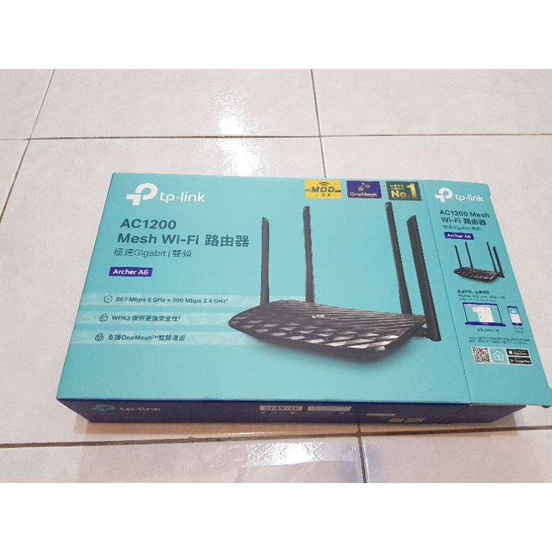 TP-Link Archer A6 AC1200 Mesh WiFi Gigabit 路由器(保固內)