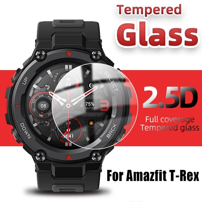 適用於 Amazfit T-Rex T-Rex Pro / 智能手錶配件的全曲面高清透明防刮鋼化玻璃屏幕保護膜 / 屏幕