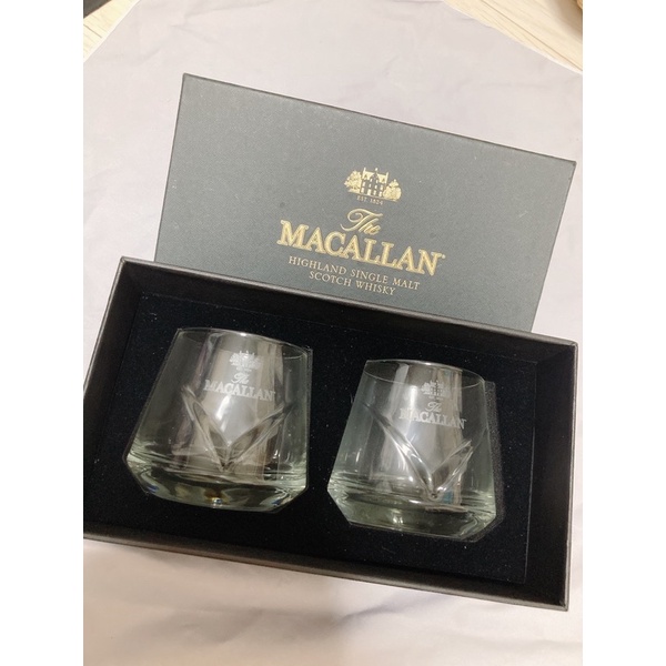 全新✨Macallan 麥卡倫 雪佛龍不倒翁 威士忌酒杯兩個一組