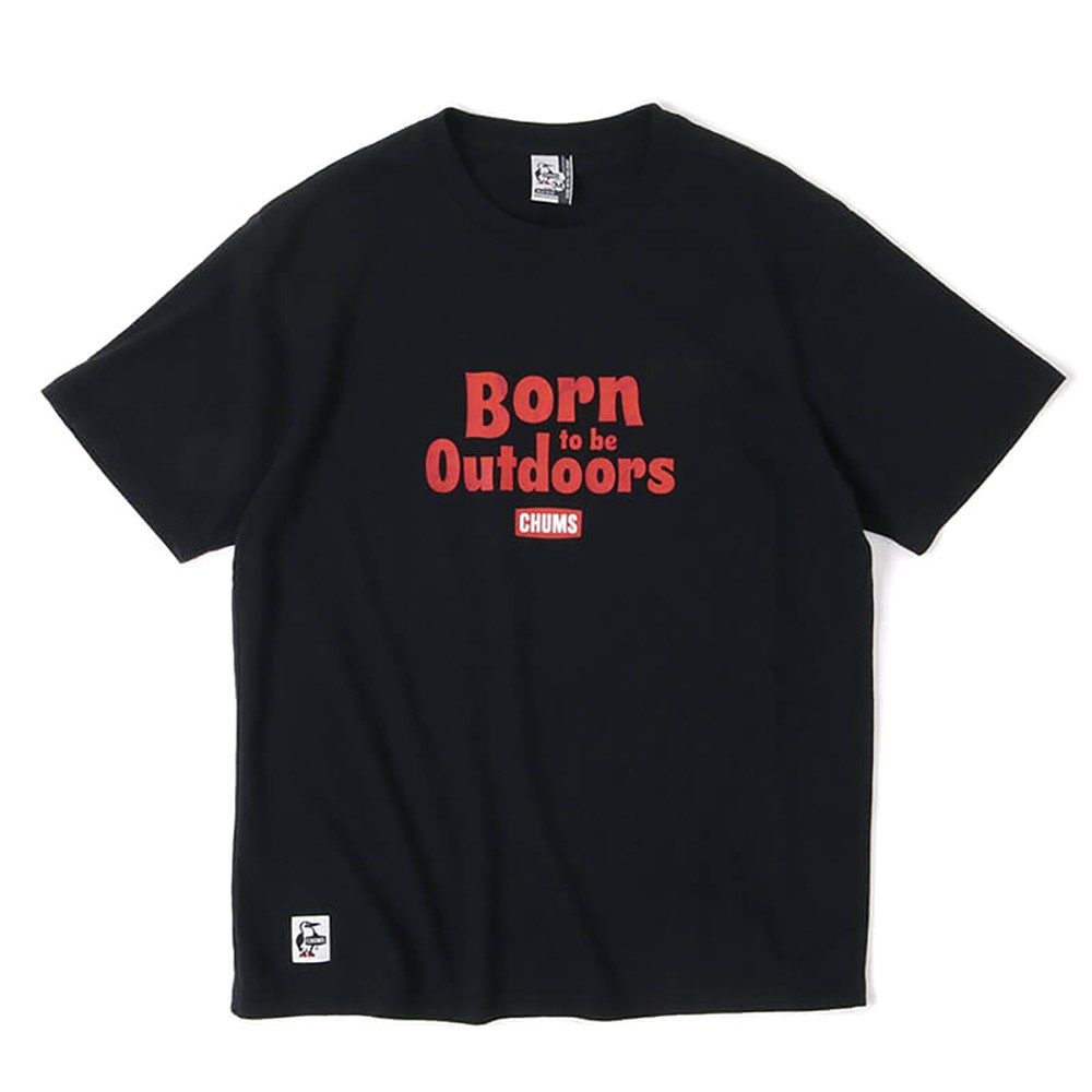 CHUMS Born to be Outdoors 男 亞麻棉短袖T恤 黑色 CH011851K001