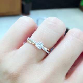 GIA鑽石婚戒 求婚鑽戒 日系風格玫瑰金戒指