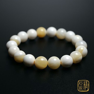 [精石殿］純天然黃金硨磲圓珠手鏈/純天然無處理/玉質化高等級/平安化煞/趨吉避兇/保健康/永保安康/健康祈福