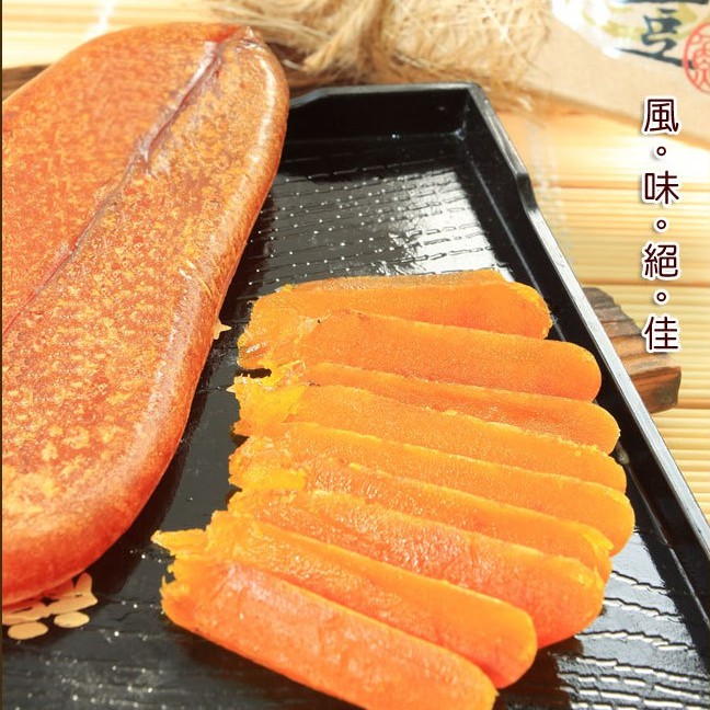 南海豐【火烤熟烏魚子】3兩/脾，前鎮漁港60年老師傅古法製作火烤，風味口感絕佳，海鮮年節送禮伴手禮首選
