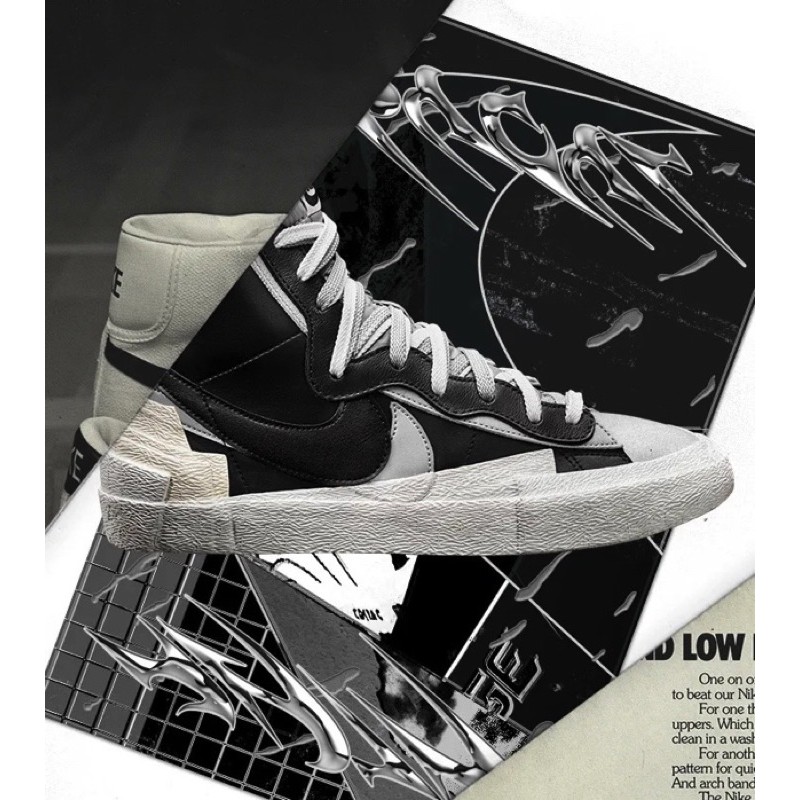 sacai blazer mid black