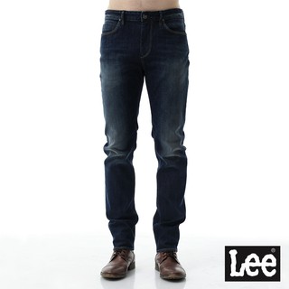 Lee 726 中腰標準小直筒牛仔褲 男 深藍 局布刷白 Modern LL1702387DG
