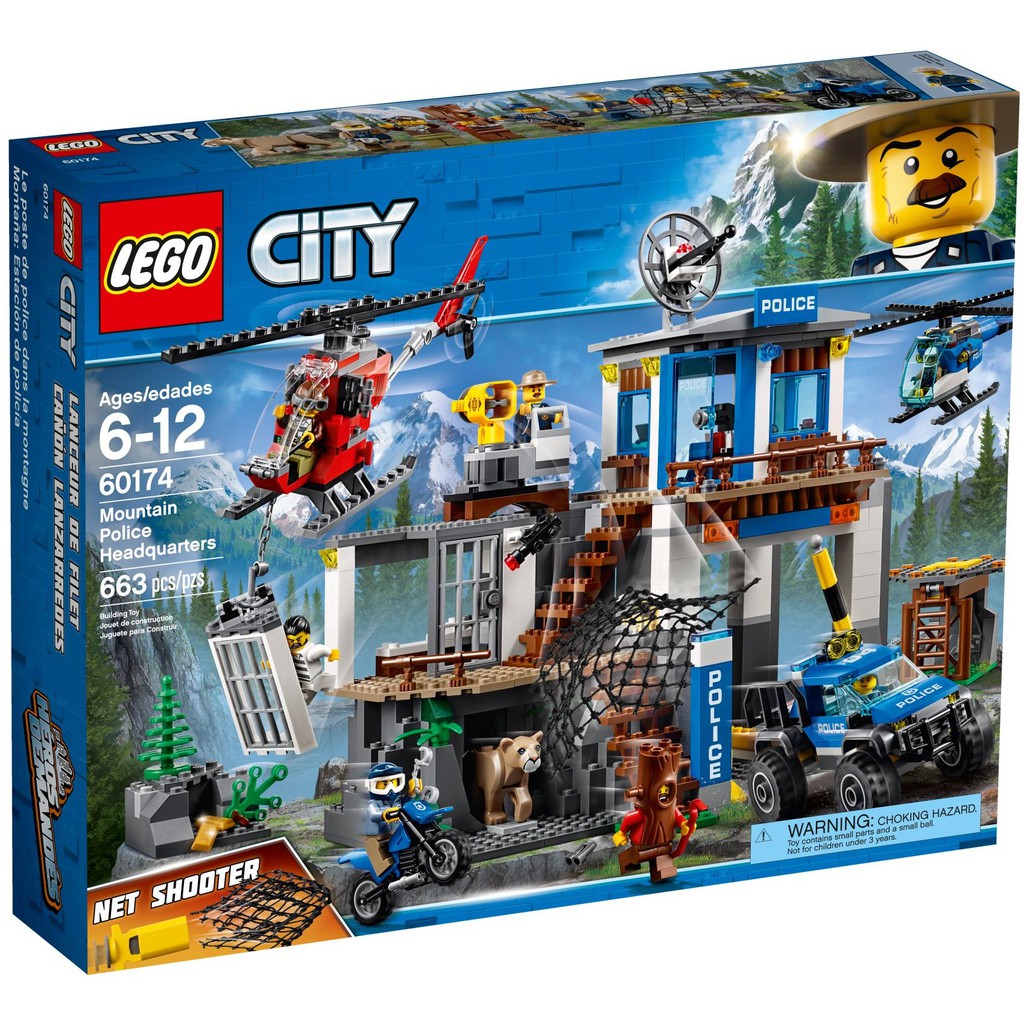 【樂GO】樂高 LEGO 60174 山區警察總部 絕版 CITY 城市系列 警察局 警局 警車 直升機 樂高正版全新