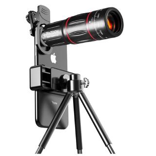 28倍手機望遠鏡鏡頭 長焦距 高清鏡頭 4合1手機鏡頭 手機長焦望遠鏡頭 廣角 微距 魚眼套裝 lens高清外置攝像頭