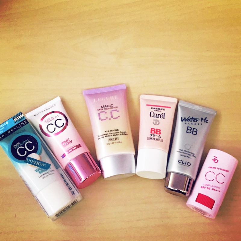 Maybelline 媚比琳 LEGERE 蘭吉兒 curel 珂潤 Clio 珂莉奧 ZA BB霜 CC霜 CC棒