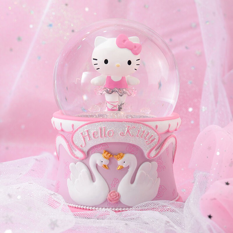 【JARLL 讚爾藝術】Hello Kitty 芭蕾 水晶球音樂盒KT1823 生日結婚 閨蜜 告白