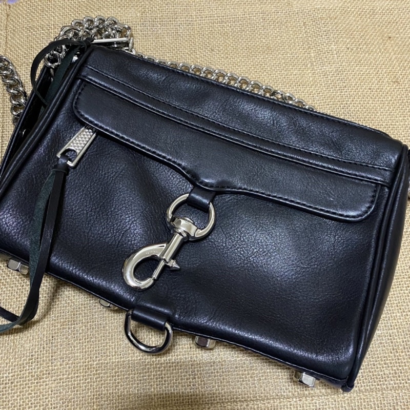 二手近全新-Rebecca Minkoff mini mac黑銀