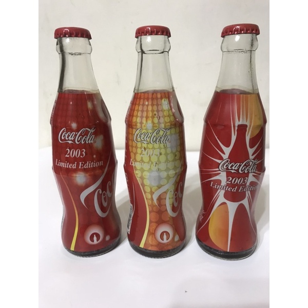 coca-cola 可口可樂 2003年可樂紀念瓶一套三瓶