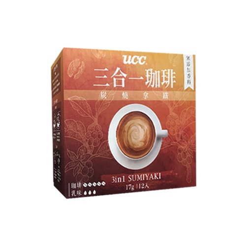 UCC三合一珈琲炭燒拿鐵17G x12【愛買】