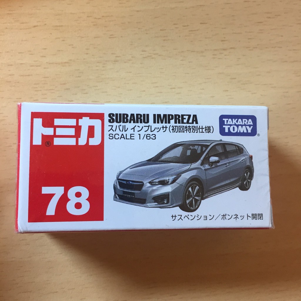 TAKARA TOMY tomica 多美 多美卡 78 subaru impreza 初回