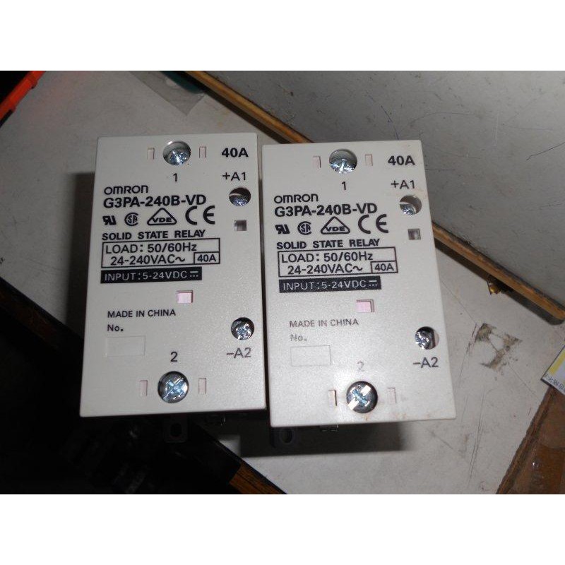 OMRON歐姆龍 40A 單相 SSR G3PA-240B-VD (G32A-A40-VD)散熱器 一體型固態繼電器
