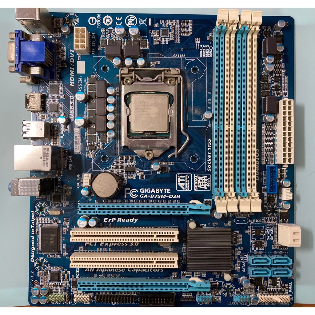 技嘉Gigabyte 主機板 GA-B75M-D3H + Intel  i5-3470 CPU