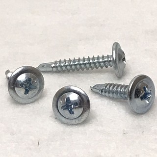 🔩螺絲系列 高速牌A級 鍍鋅華司頭/大扁頭自攻釘 8# 粗牙無套 (200支裝) 十字大扁頭自攻釘 臺灣製造