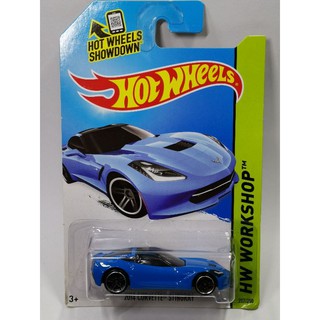 風火輪 Hotwheels 207 2014 Corvette Stingray 藍色全新如圖