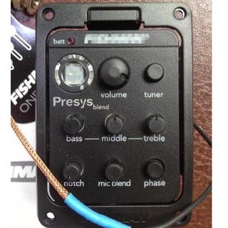 頂級品質 FISHMAN 301 前置放大器 EQ 調諧器吉他拾音器帶麥克風節拍板