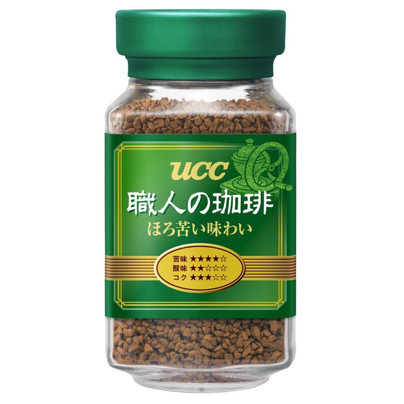 日本 UCC 職人咖啡 香濃綜合 苦味 即溶咖啡 玻璃罐裝