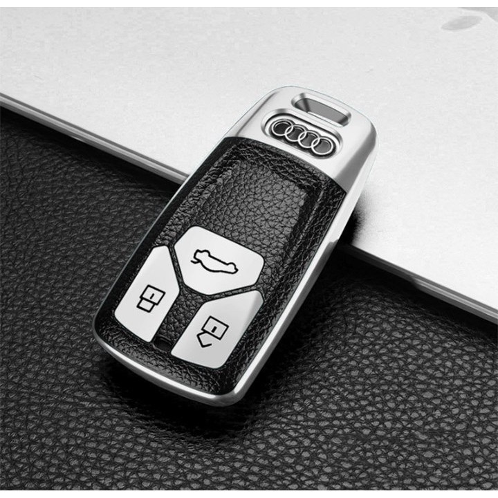 鑰匙保護套 QinD Audi 奧迪車鑰匙保護套 B款 A4/Q5/ Q7 不影響按鍵訊號感應  奧迪  奧迪車鑰匙保護