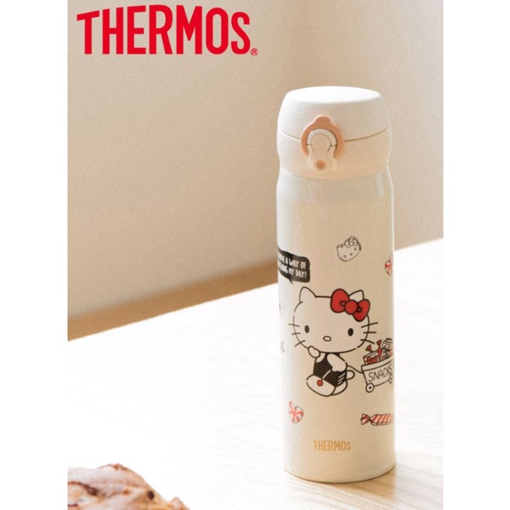 (搬家出清) THERMOS 膳魔師不鏽鋼真空保溫瓶500ml(JNL-502KT-SNK)Hello Kitty零食篇