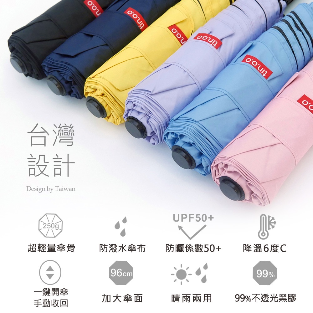 好傘王 【任選2入折80】Mini超輕量蛋捲傘 黑膠布 自動折傘 摺疊傘 輕量傘 抗UV 遮陽傘 晴雨兩用