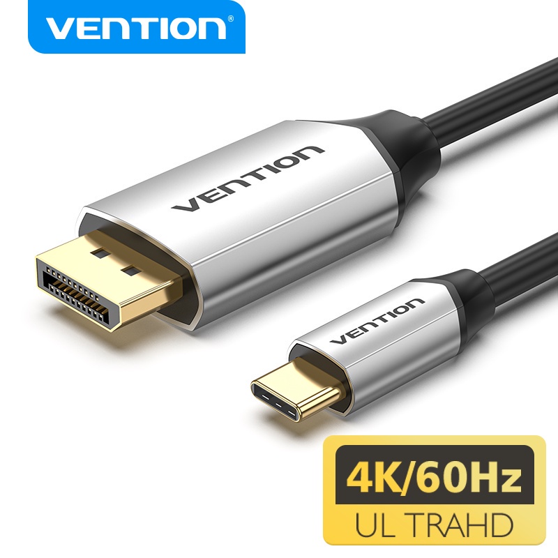 Vention USB C 到 DP 電纜 C 型到 Displayport 適配器 4K 60HZ UHD 用於電話電