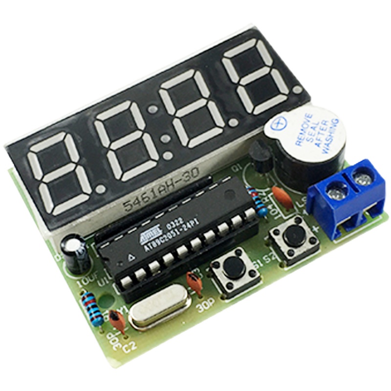 【AI電子】*(40-2)DIY多功能四位數字鐘4位數字電子鐘51單片機時鐘製作組裝套件