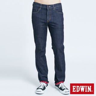 EDWIN EDGE 織帶紅線中直筒牛仔褲(原藍色)-男款
