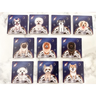 法鬥 比熊 雪納瑞 奶油臘腸 巴哥 鬆獅 馬爾濟斯 約克夏 柴犬 黑鬆獅 太空系列 吸水杯墊 方形杯墊 交換禮物