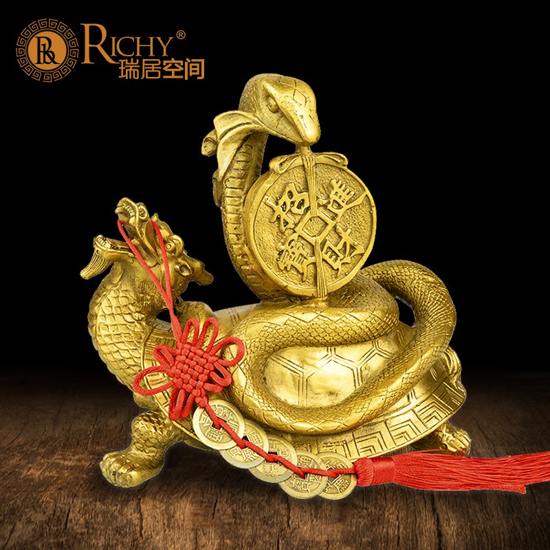 開光純銅玄武擺件四方神蛇龜龍龜銅器家居裝飾風水工藝品四大神獸 蝦皮購物