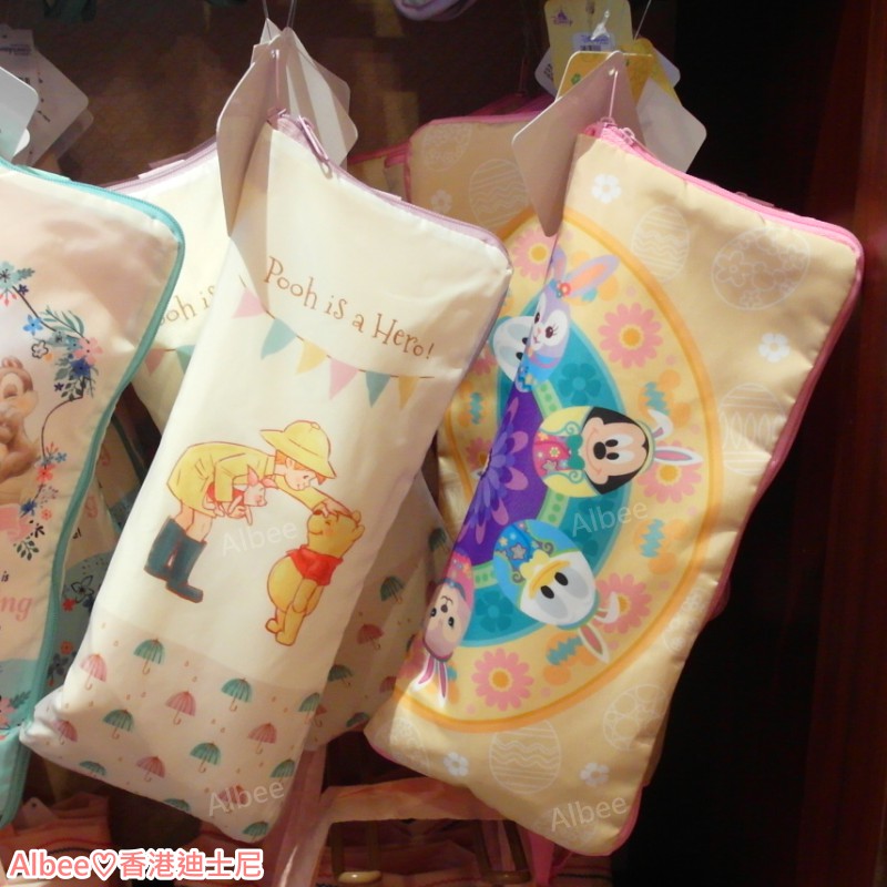 ::香港迪士尼樂園代購::Duffy 折傘 收納袋 達菲熊 雪莉玫 米奇 奇奇蒂蒂 小熊維尼 復活節 雨傘