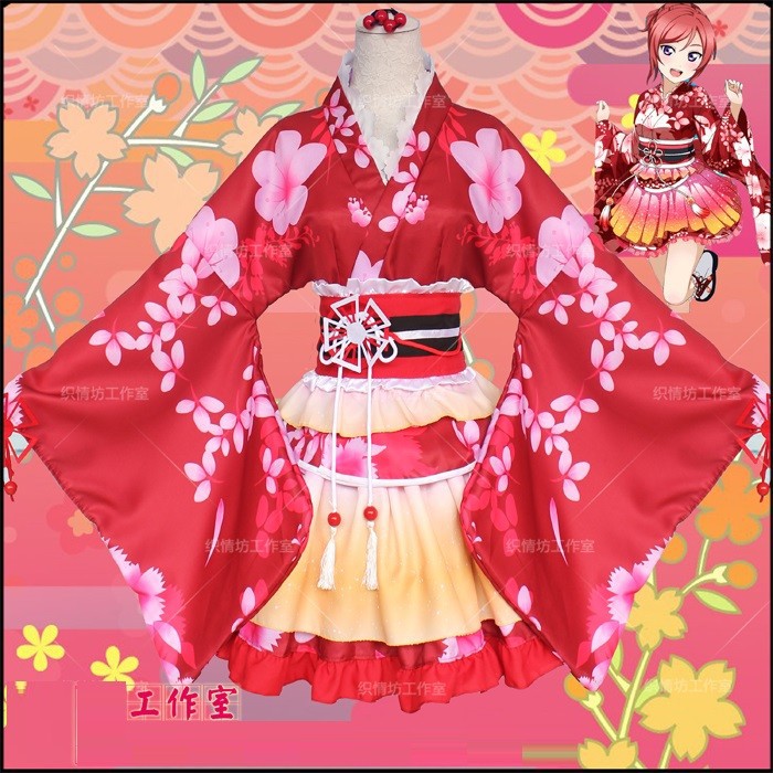 在台現貨!!lovelive夏祭浴衣覺醒真姬.南小鳥和服改良 cos動漫舞蹈極樂淨土宅舞服