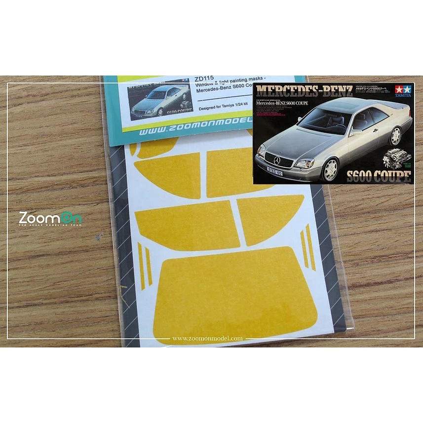 【傑作坊】ZoomOn ZD115 1/24 Mercedes-Benz S600 Coupe車窗遮蓋貼套組