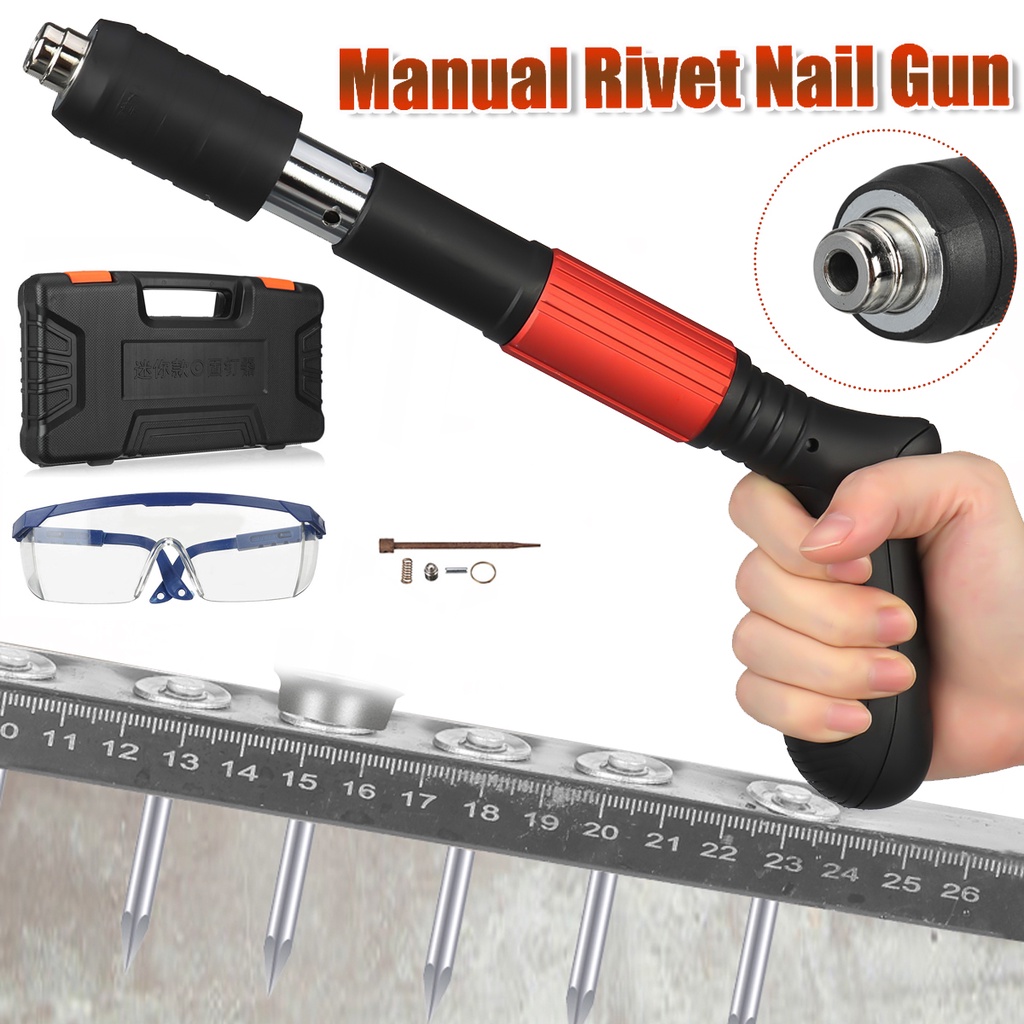 New 電動工具鋼釘槍混凝土牆錨鋼絲開槽裝置裝飾鉚釘槍簇絨槍鉚釘工具