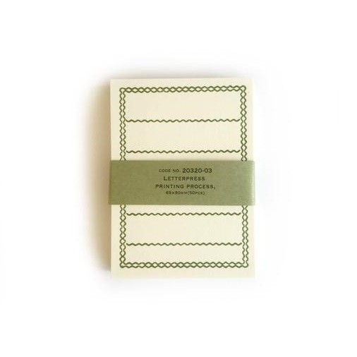 倉敷意匠 凸版印刷便條紙 - 付箋_橄欖綠 ( 20320-03 )