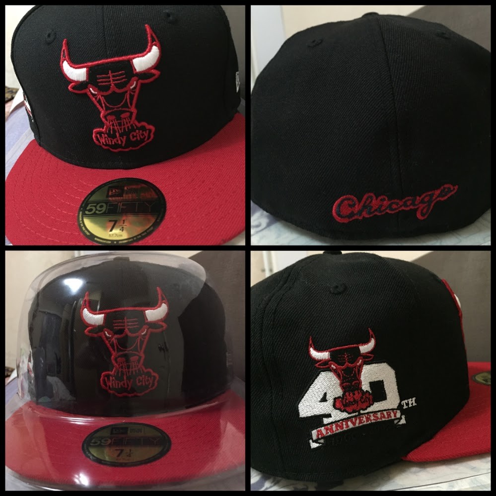NEW ERA NBA 芝加哥公牛 40週年紀念款 黑/紅 59FIFTY 限量訂製帽 贈帽盒(全羊毛)