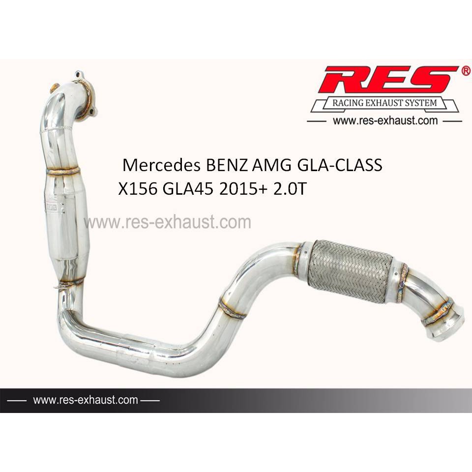 【RES排氣管】BENZ AMG  X156 GLA-CLASS 不鏽鋼/鈦 當派 中尾段 電子閥門 – CS車宮