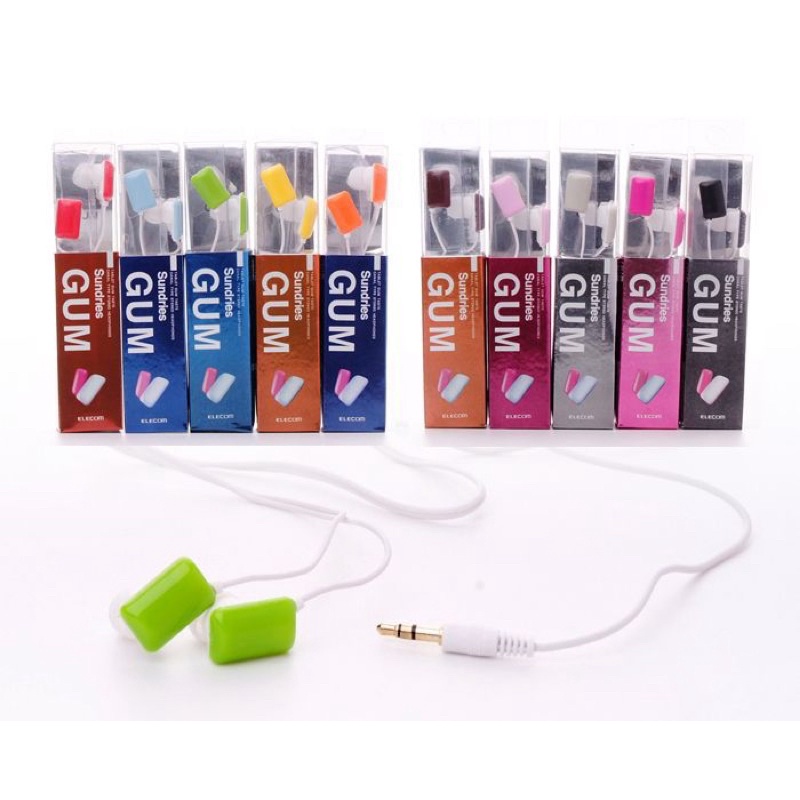 出清品/ELECOM/Ear Drops Series 3/Sundries GUM/糖果/水果有線耳機/3.5mm