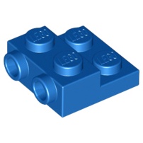 樂高 Lego 藍色 2x2 x2/3 側接 轉向 薄板 99206 Blue Plate Modified Side