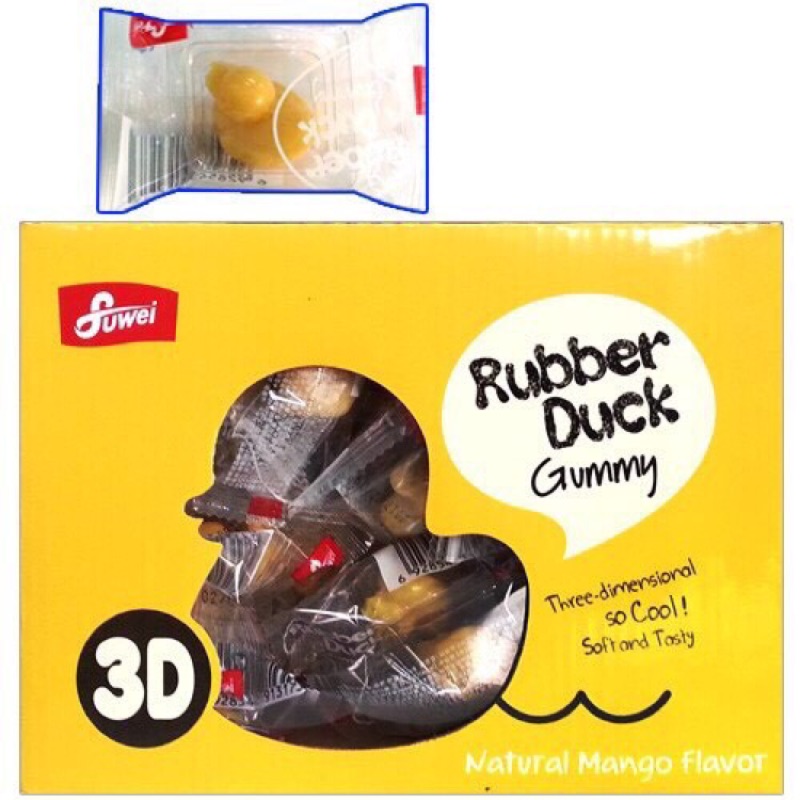 韓國雜貨店 韓國代購 立體黃色小鴨 rubber duck gummy 黃色小鴨軟糖  🔜芒果口味軟糖  現貨