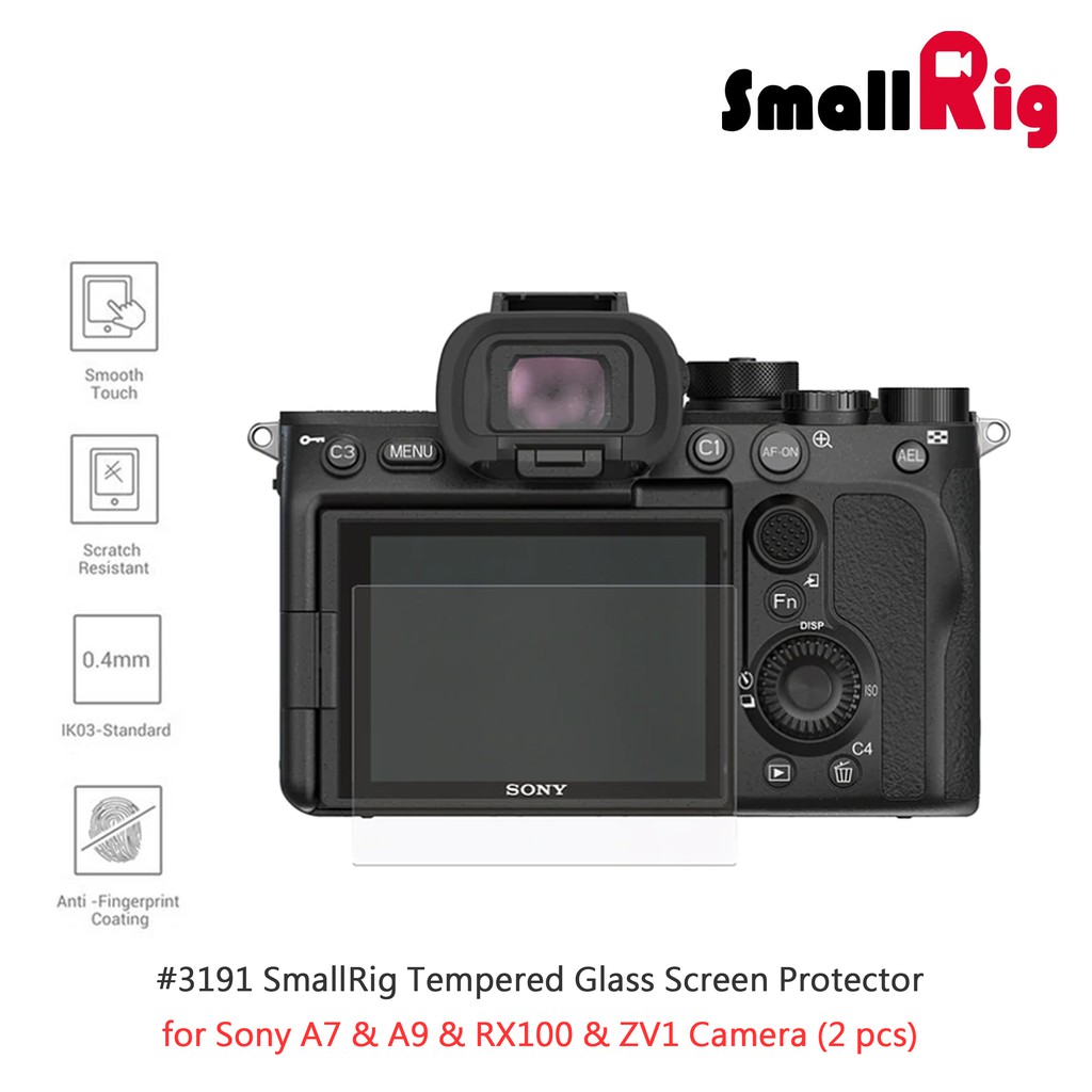 ◎兔大叔◎ 含稅 SmallRig 3191 螢幕 保護貼 鋼化膜 (2入) for A7 A9 RX100 FX3