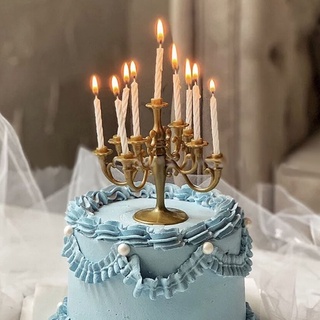 台灣現貨*復古蛋糕蠟燭 蛋糕復古燭台蠟燭 烘焙用具 蛋糕裝飾蠟燭 復古風蛋糕裝飾