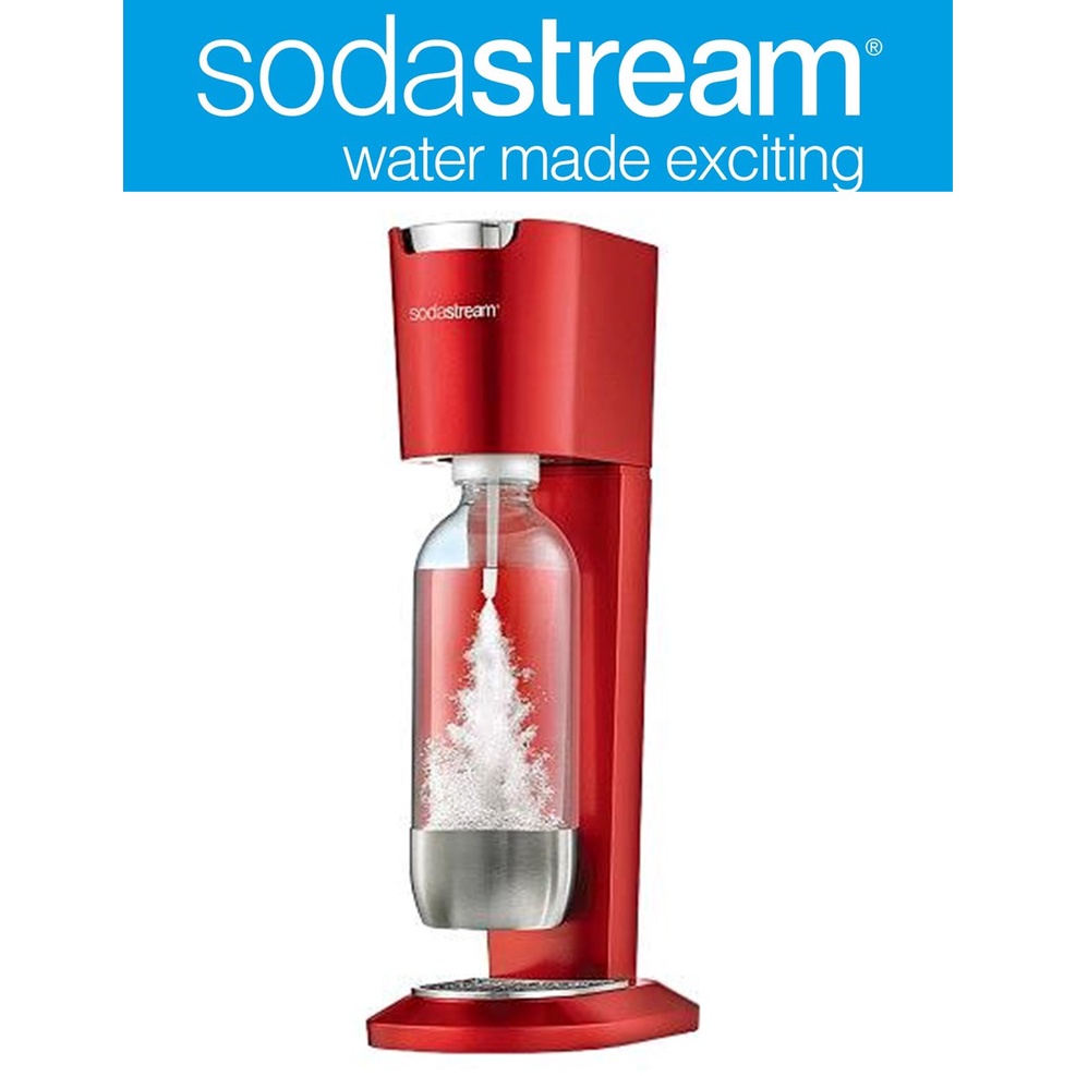 【全新名牌商品】Sodastream Genesis Deluxe極簡風氣泡水機 (紅)
