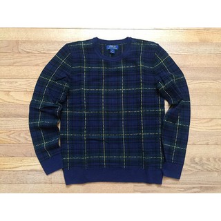【Polo Ralph Lauren】RL 大男童 羊毛毛衣 蘇格蘭格子 保暖羊毛衣 針織毛衣 線衫 針織衫XL號