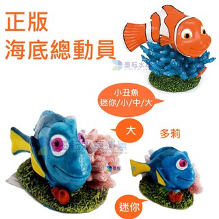 @墨耘@水族飾品 正版 海底總動員 多莉/尼莫-小丑魚【迷你/小/中/大】 造景裝飾