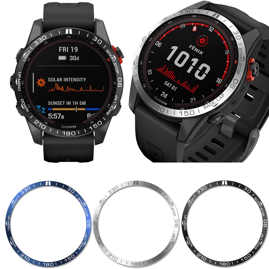Garmin Fenix 7 / Fenix 7S 環形邊框膠蓋防刮擦錶殼智能手錶配件的手錶表圈